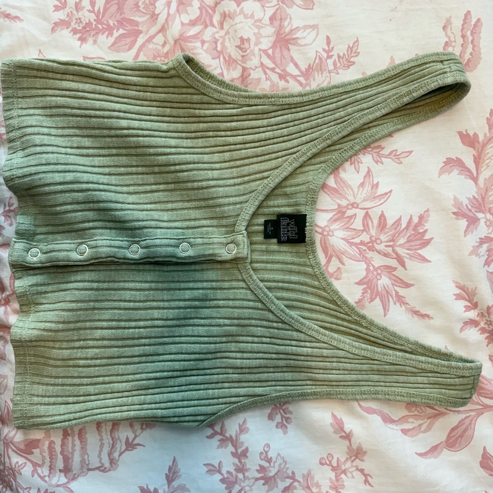 Wild Fable Sage Ribbed Tank Top